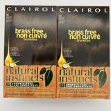 Lot of 2 Clairol Natural Instincts Brass Free 5C Medium Brown Hair Color