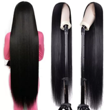 Bone straight high quality 40 inch human hair lace front wig