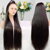 Bone straight high quality 40 inch human hair lace front wig