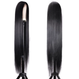 Bone straight high quality 40 inch human hair lace front wig