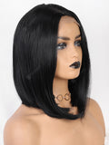 Solid Straight Bob Medium Center Part Synthetic Wig with Lace Front