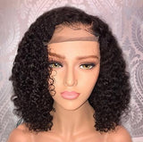 Jessica Hair 13x6 Lace Front Wigs Human Hair Bob Wigs Pre Plucked With Baby Hair Curly Brazilian Remy Hair Wigs For Black Women (18 Inch with 150% density)