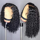 Jessica Hair 13x6 Lace Front Wigs Human Hair Bob Wigs Pre Plucked With Baby Hair Curly Brazilian Remy Hair Wigs For Black Women (18 Inch with 150% density)