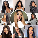 ALI GRACE 4x4 Lace Closure Wigs Straight Hair Virgin Human Hair Lace closure wigs for Black Women 150% Density Pre Plucked With Baby Hair Natural Color 18inch