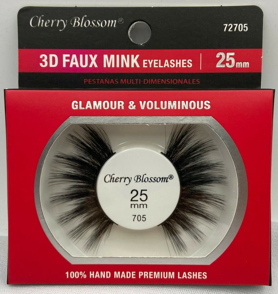 CHERRY BLOSSOM 3D FAUX MINK EYELASHES 25mm GLAMOUR & VOLUMINOUS  #72705