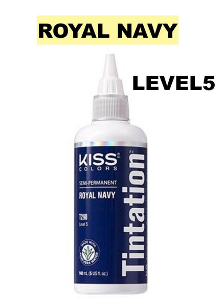 KISS TINTATION Semi-Permanent Hair Color 5 fl oz ROYAL NAVY T290 Level: 5