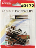 ANNIE DOUBLE PRONG CLIPS #3172 10 PCS SMALL SILVER CLIPS