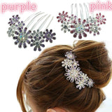 Elegant Design Fashion Luxurious Women Wedding Bridal Crystal Rhinestone Pearls Hairpin Flower Diamante Hair Clip Comb Diamante Hair Clip Comb Jewel