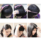 Woman Fringe Clip on Hairpiece Extensions Straight Clip in Front Hair Bang Fringe Hair Extension