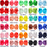 30 Colors  6 Inch Hair Bows Baby Girls headbands Big 6" Bow Soft Elastic Band for Infant Newborn Toddlers