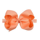 30 Colors  6 Inch Hair Bows Baby Girls headbands Big 6" Bow Soft Elastic Band for Infant Newborn Toddlers