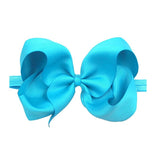 30 Colors  6 Inch Hair Bows Baby Girls headbands Big 6" Bow Soft Elastic Band for Infant Newborn Toddlers