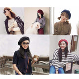 Fashion Warm Autumn French Winter Wool Beanie Beret Hat Cap for Women 10 Colors