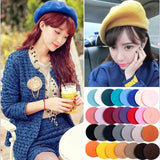 Fashion Warm Autumn French Winter Wool Beanie Beret Hat Cap for Women 10 Colors