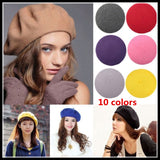 Fashion Warm Autumn French Winter Wool Beanie Beret Hat Cap for Women 10 Colors