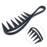 Women Wide Tooth Comb Shark Plastic Curly Hair Salon Hairdressing  Massage Comb