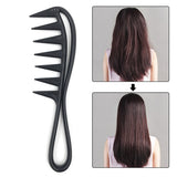 Women Wide Tooth Comb Shark Plastic Curly Hair Salon Hairdressing  Massage Comb