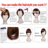 Hot New In Front Hair Bangs Pretty Girls Hair Extension Bangs Straight Wig Piece Clip on   Hair Extension