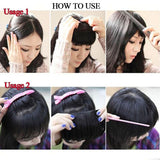 Hot New In Front Hair Bangs Pretty Girls Hair Extension Bangs Straight Wig Piece Clip on   Hair Extension