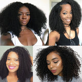 Natural Color Clip In Brazilian Hair Extensions 8pcs Afro Curly Human Hair Extensions