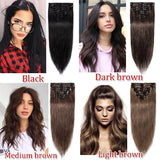 8-20 Short Inch 8 Pcs Clip In Human Hair Extensions Soft & Silky Brazilian Remy Hair New Length New Style New Extensions