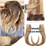 8-20 Short Inch 8 Pcs Clip In Human Hair Extensions Soft & Silky Brazilian Remy Hair New Length New Style New Extensions