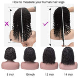 Malaysian Jerry Curly Short Bob Lace Front Human Hair Wig Pre Plucked For Black Women Glueless 13x4 Curly Wave Frontal Wig Remy