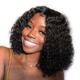 Malaysian Jerry Curly Short Bob Lace Front Human Hair Wig Pre Plucked For Black Women Glueless 13x4 Curly Wave Frontal Wig Remy