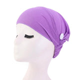 Turban Headband With Button Mask Holder Women Stretch Hairbands Sport Headbands Yoga Head Wrap Head Band Bandana Girls Hair Accessories