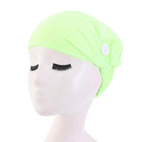 Turban Headband With Button Mask Holder Women Stretch Hairbands Sport Headbands Yoga Head Wrap Head Band Bandana Girls Hair Accessories