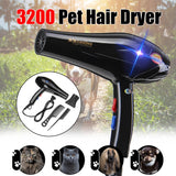 Useful 3200W Large Power Professinal Electric Hair Blow Dryer Comb Set Kit 6 Gear Adjust Household Hairdryer Dog Cat Pet Hair Dryer