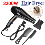 Useful 3200W Large Power Professinal Electric Hair Blow Dryer Comb Set Kit 6 Gear Adjust Household Hairdryer Dog Cat Pet Hair Dryer