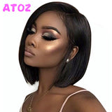 Short Bob Human Hair Wigs for Women Black Straight Bob Remy Brazilian Wig Daily Wear