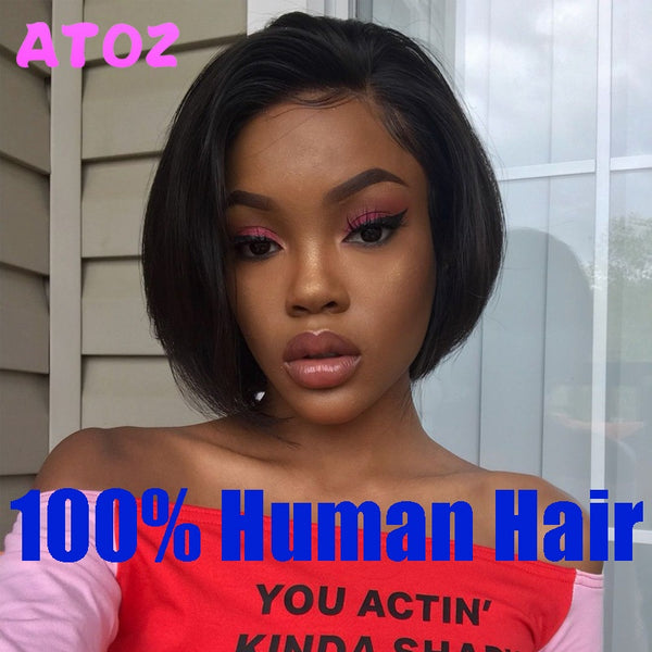 Short Bob Human Hair Wigs for Women Black Straight Bob Remy Brazilian Wig Daily Wear