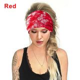 Fashion Tie-Dye Color Head Scarf Yoga Headband Quick Dry Sport Sweat-Absorbent Turban Stretchy Cotton Wide Headband