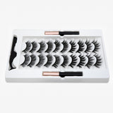 1/3/10 Pairs Waterproof Eye Lashes Magnetic Eyelashes and Eyeliner Set False Eyelashes Magnet Extension Liquid Eyeliner & Tweezer Set