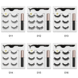 1/3/10 Pairs Waterproof Eye Lashes Magnetic Eyelashes and Eyeliner Set False Eyelashes Magnet Extension Liquid Eyeliner & Tweezer Set