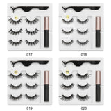 1/3/10 Pairs Waterproof Eye Lashes Magnetic Eyelashes and Eyeliner Set False Eyelashes Magnet Extension Liquid Eyeliner & Tweezer Set