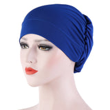 Women Turban Hat Headwear Scarf Wrap Hair Loss Cancer Chemo Cap Bandana Beanie Muslim Cover Hijab Headscarf Elastic Bonnet