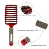 Women Bristle Nylon Hairbrush Scalp Massage Comb Detangle Hair Brush Salon Tool Curl Combs