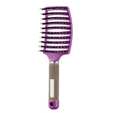 Women Bristle Nylon Hairbrush Scalp Massage Comb Detangle Hair Brush Salon Tool Curl Combs