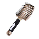 Women Bristle Nylon Hairbrush Scalp Massage Comb Detangle Hair Brush Salon Tool Curl Combs