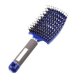 Women Bristle Nylon Hairbrush Scalp Massage Comb Detangle Hair Brush Salon Tool Curl Combs