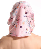 Satin Silk Bonnet Sleep Cap - Printing Soft Extra Large Wide Band S Women Night Hat For Long Curly Natural Hair