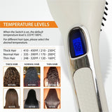 Hair Straightening Brush ION heating technology, Temperature Control