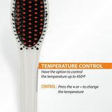 Hair Straightening Brush ION heating technology, Temperature Control