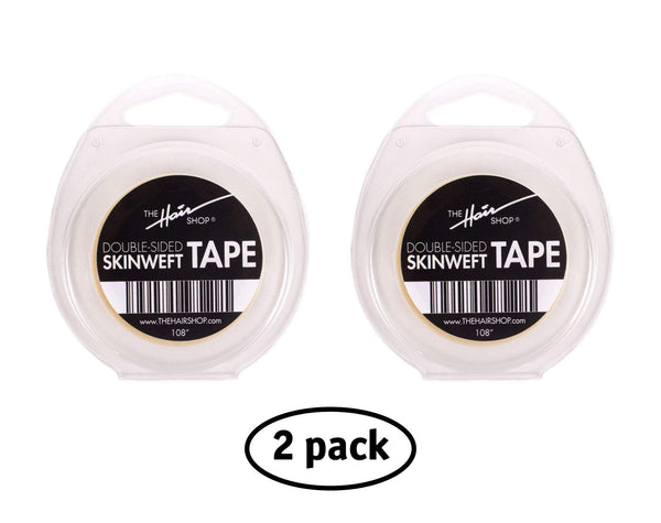 The Hair Shop Double Sided Tape for Skinweft Tape-In Remy Human Hair Extensions, Wig and Hair Pieces, 1/2" x 3 Yards (2 Pack)