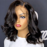 Short Bob Wig Lace Front Human Hair Wigs For Black Women Body Wave Lace Front Wig Pre Plucked Brazilian Hair Wigs With Baby Hair