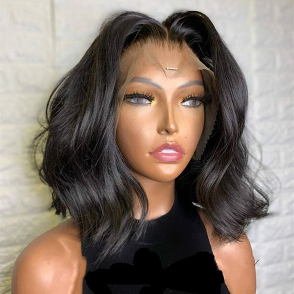 Short Bob Wig Lace Front Human Hair Wigs For Black Women Body Wave Lace Front Wig Pre Plucked Brazilian Hair Wigs With Baby Hair