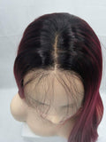 Burgundy Lace Front Wig Omber 99j Wine Red Color Straight Human Hair Wigs for Women